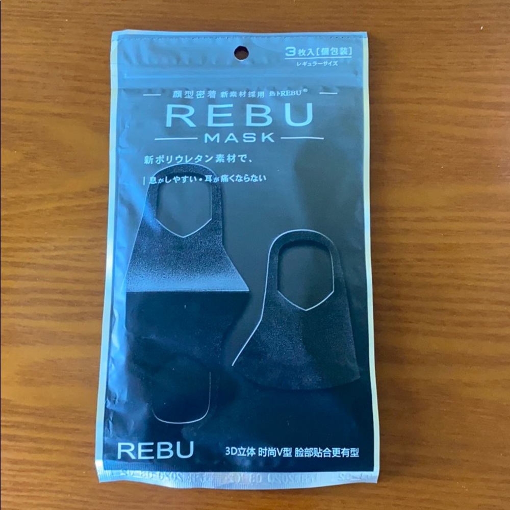Pack of 3: Black Colored Simple Face Mask